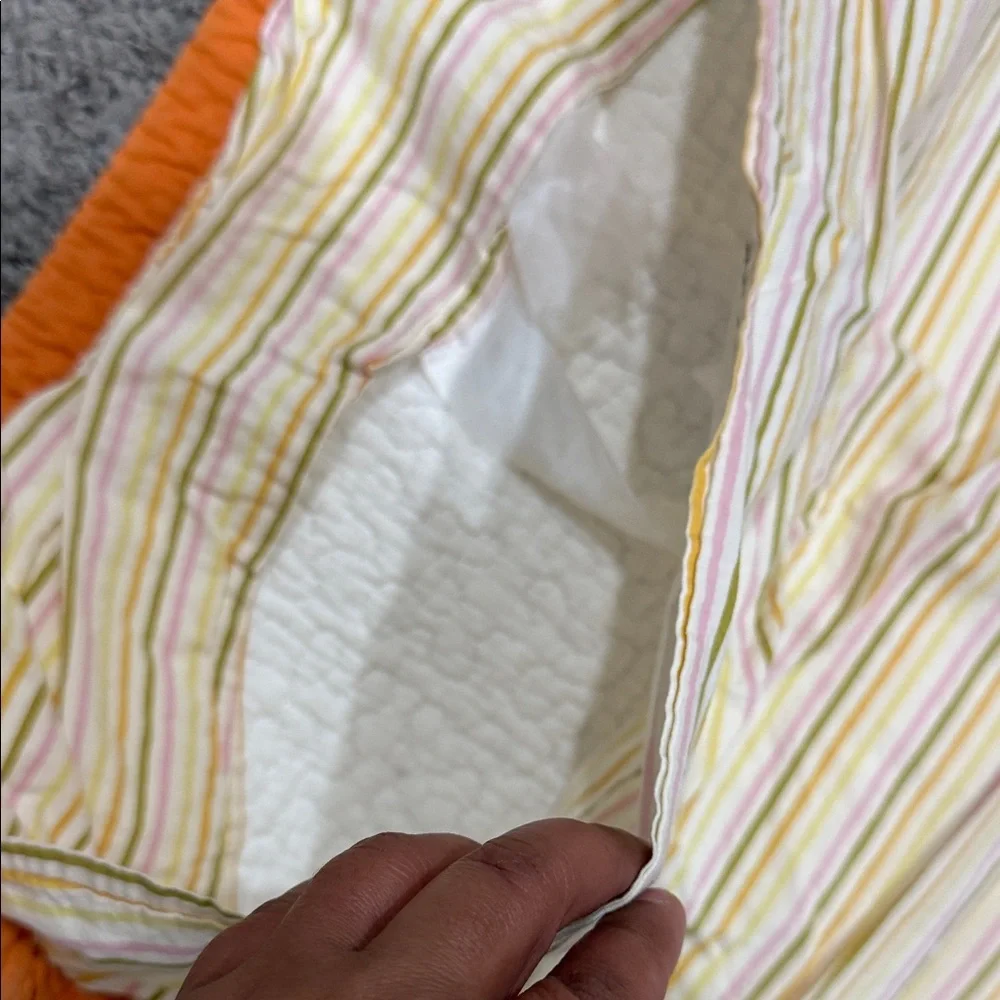 Floral and Striped Quilted Pillow Cover Set of Four - Picture 2 of 4